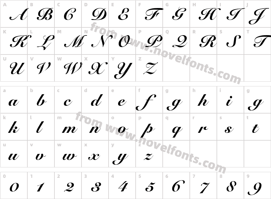 Tango Script BlackS SiCharacter Map