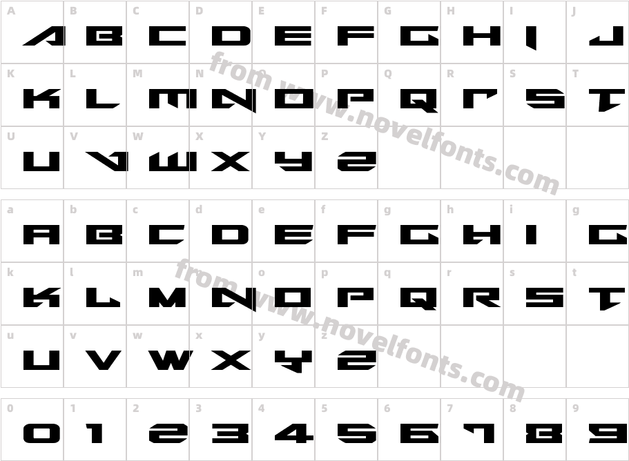 Tarrget ExpandedCharacter Map