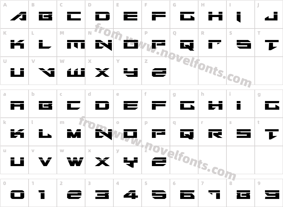 Tarrget Laser RegularCharacter Map