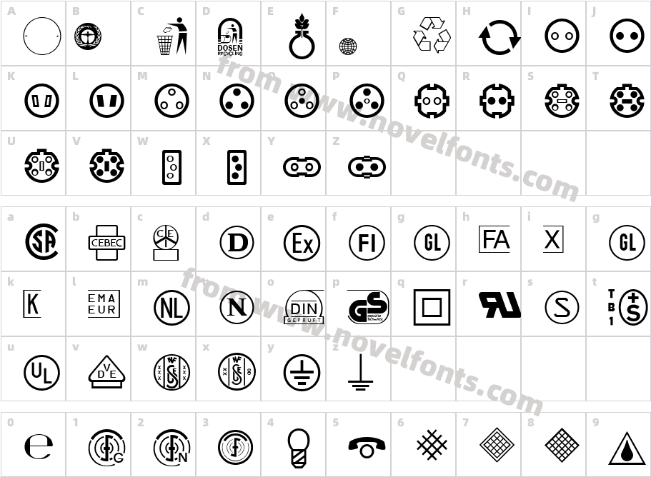 Technical LH Pi OneCharacter Map