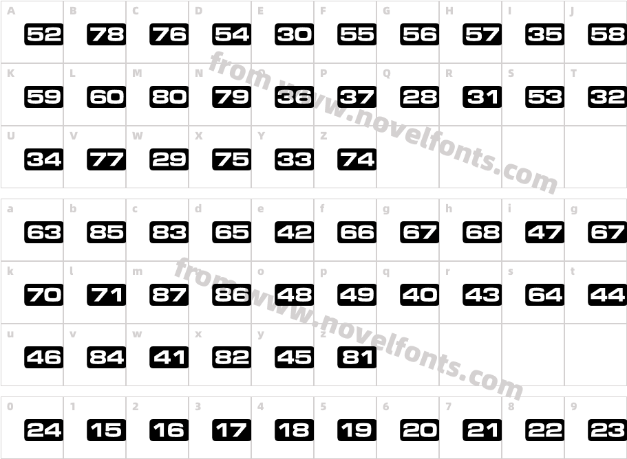 TelevisionP01Character Map