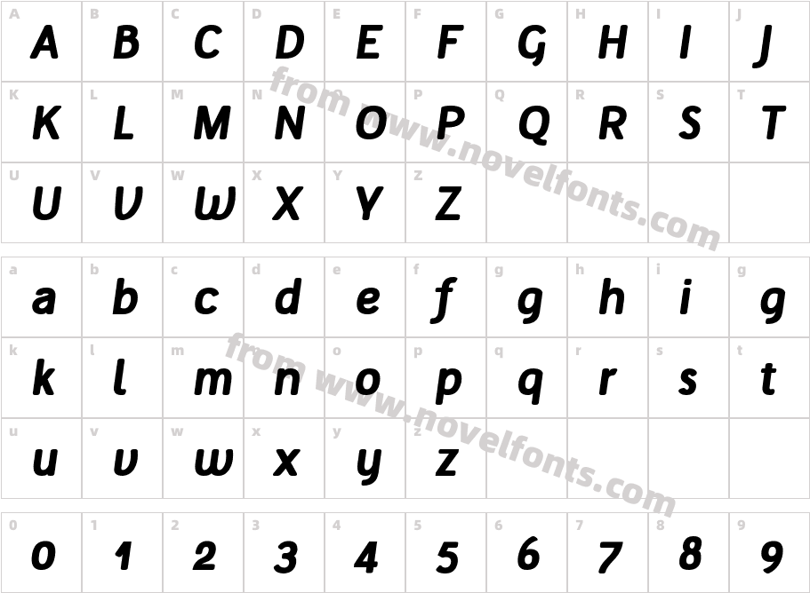 Tellural Alt Bold ItalicCharacter Map