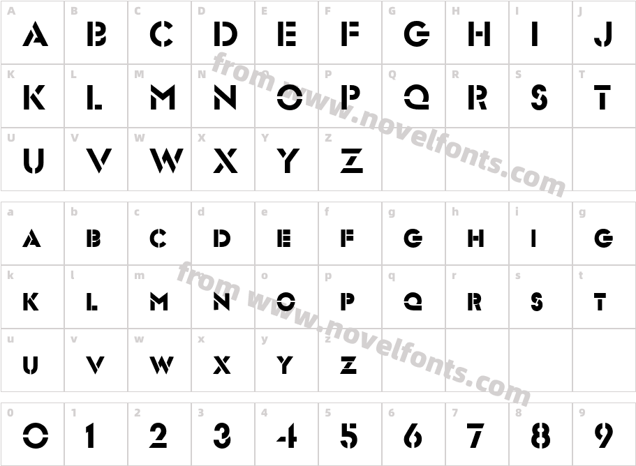 Templett NormalCharacter Map