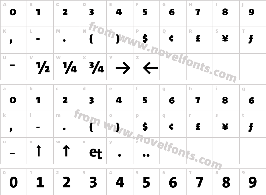 The Mix Extra Bold ExpertCharacter Map