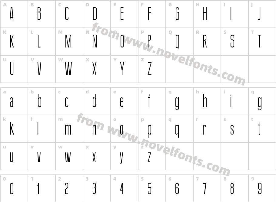 Thin DesignCharacter Map