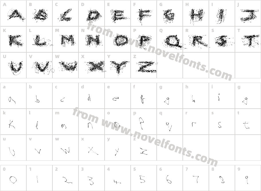 Broken Everywhere RegularCharacter Map