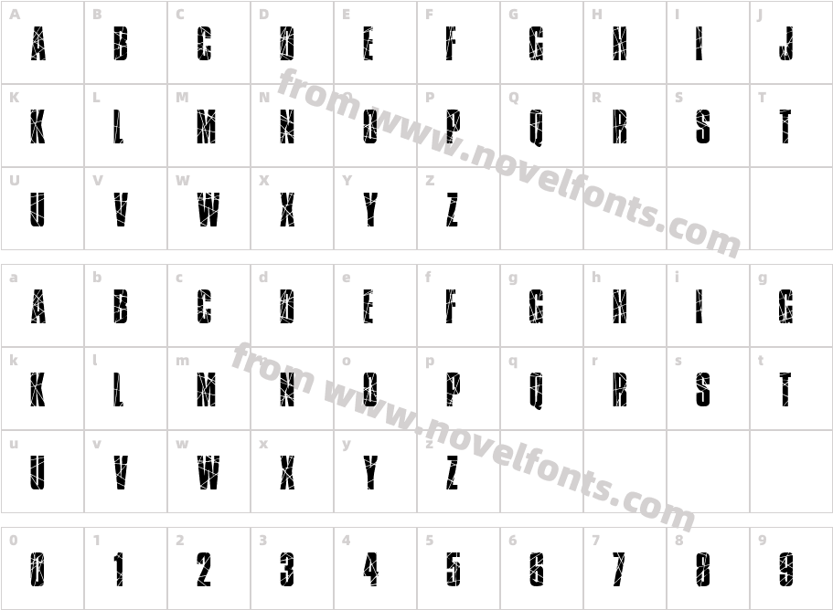 Broken GlassCharacter Map