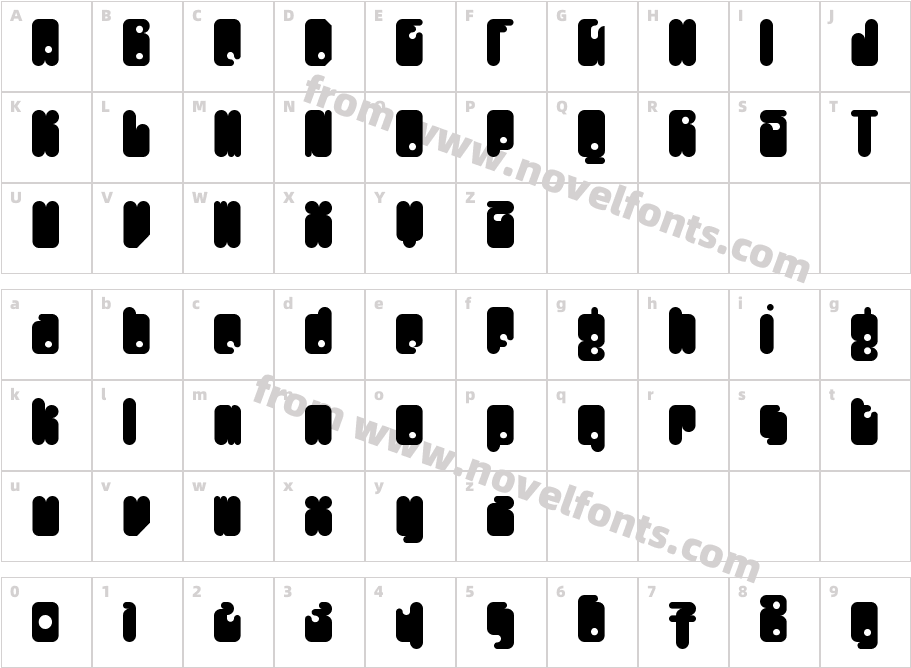 Threethree Phunk Rounded RegularCharacter Map