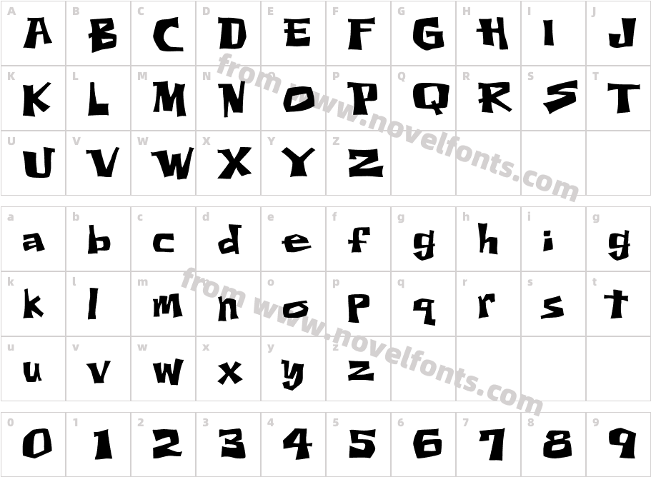 ThudCharacter Map