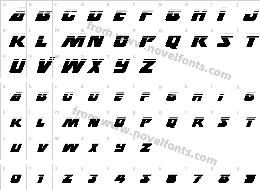 Thunderstrike HalftoneCharacter Map