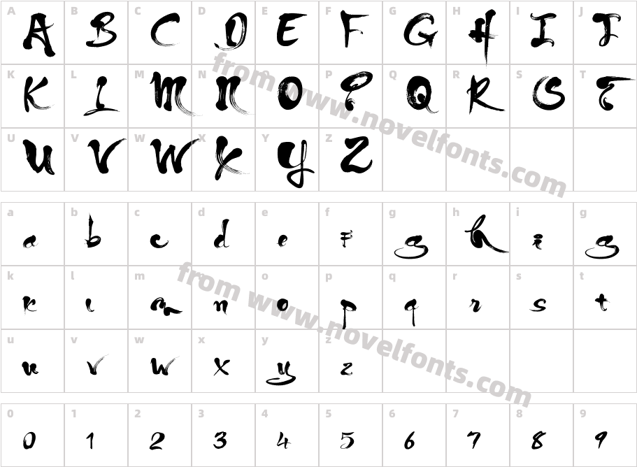 Thuphap CongthuyCharacter Map