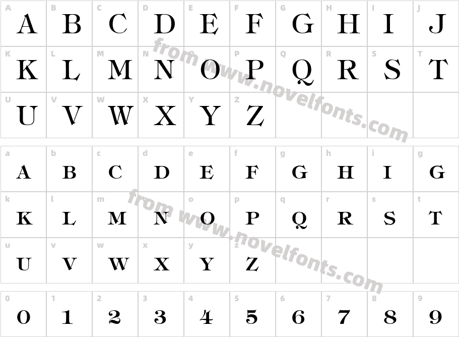 Tiffany Two Smc BoldCharacter Map