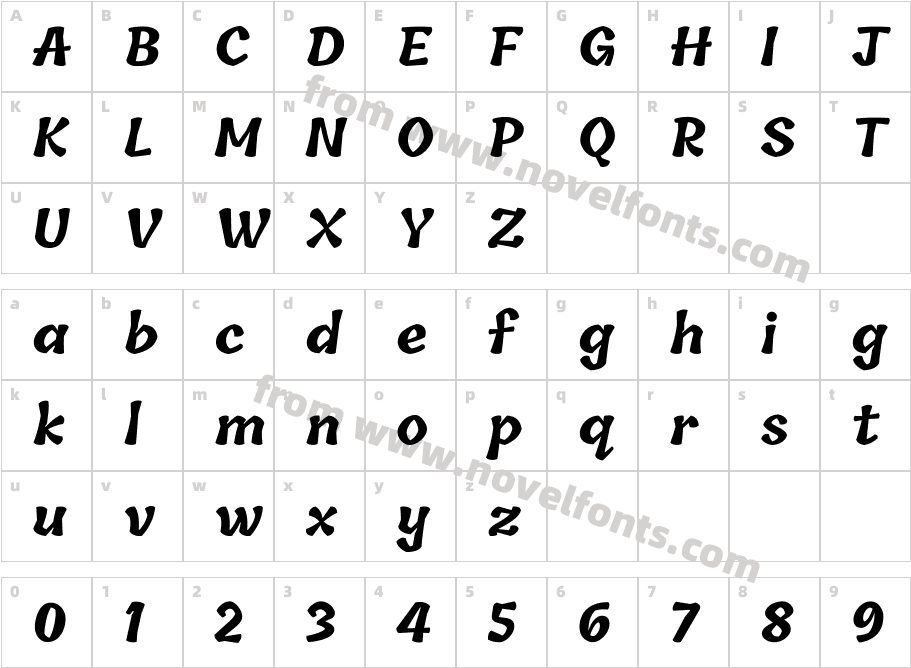 Tillana BoldCharacter Map