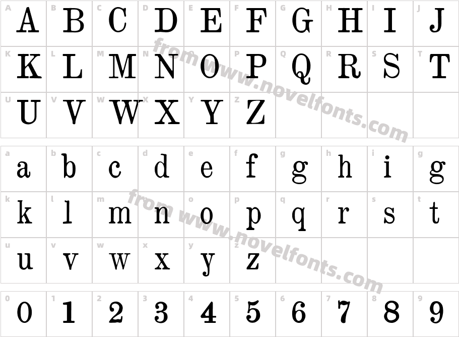 Brokgauz & EfronCharacter Map