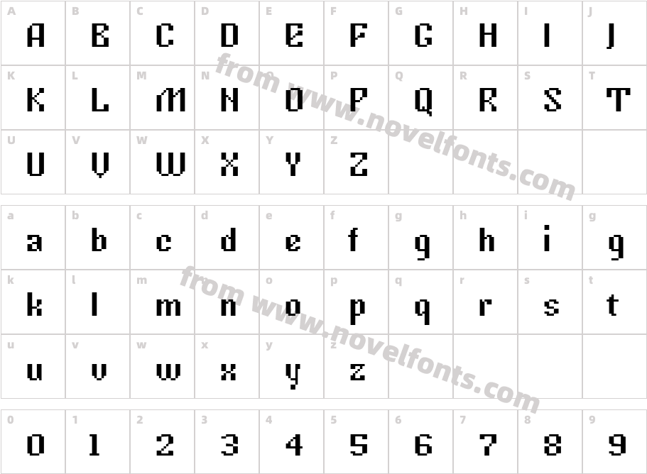 Tkachevica 7pxCharacter Map