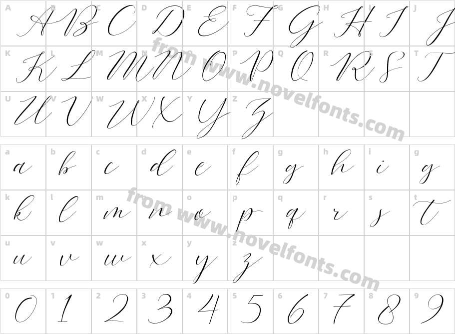 Bromo Plateau ScriptCharacter Map