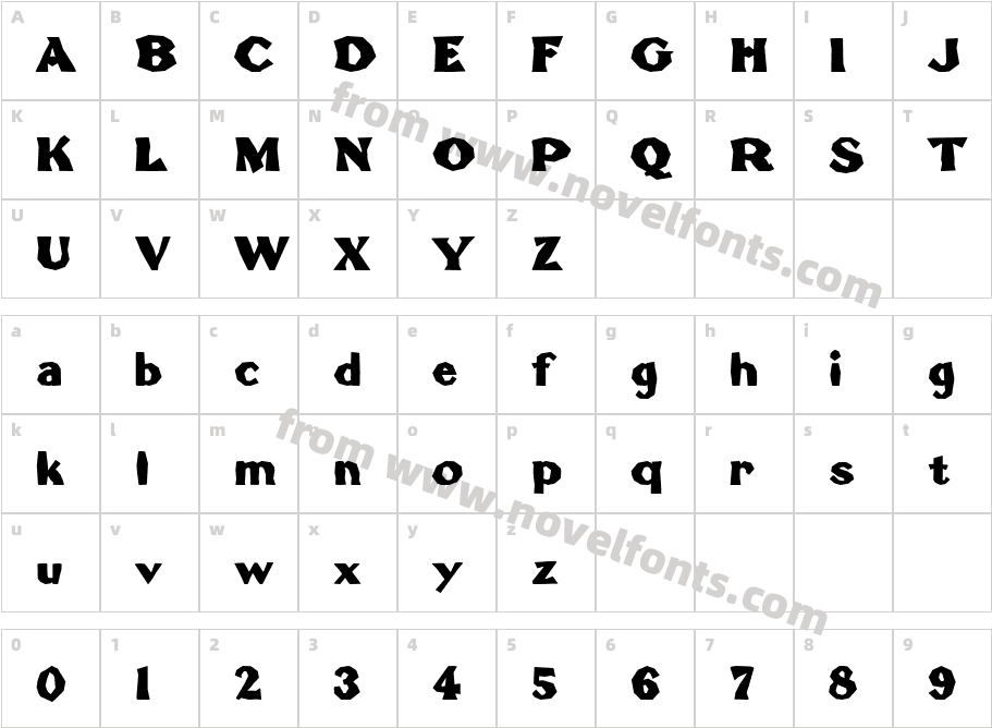 Tomahawk MFCharacter Map