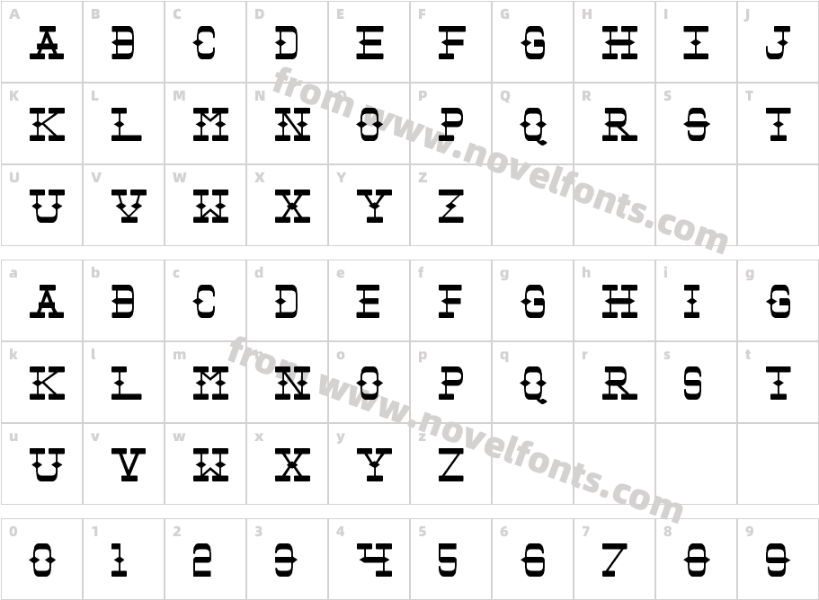 Tombstone ExpandedCharacter Map