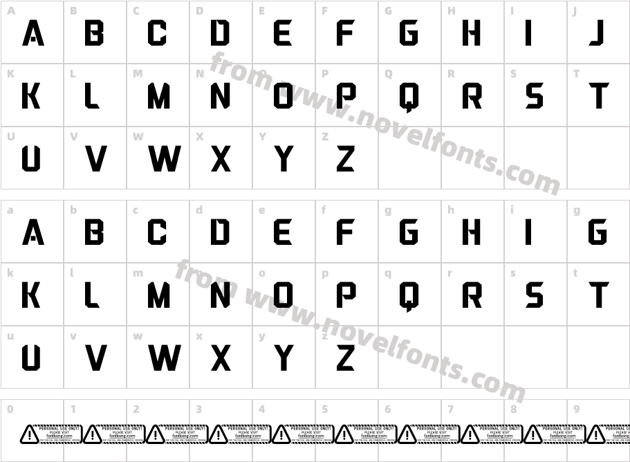 Topersify PERSONAL USE ONLY!Character Map