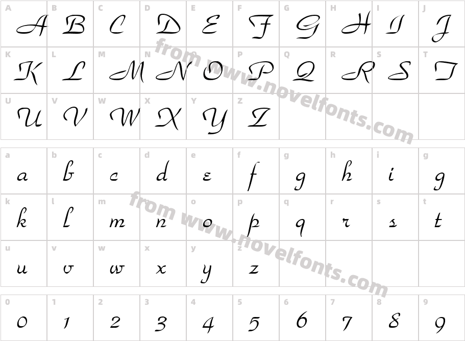 Torhok ItalicCharacter Map