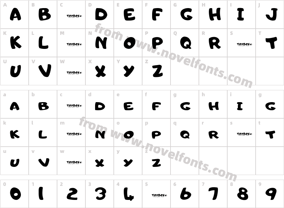 ToyboxCharacter Map