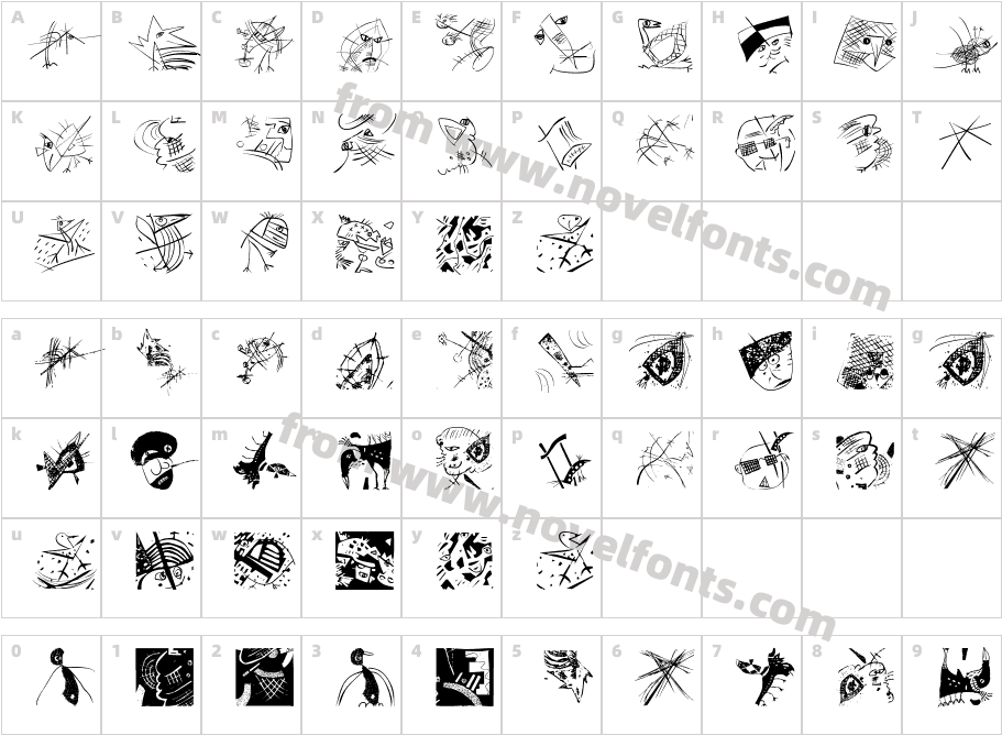 Traces Of KandinskyCharacter Map