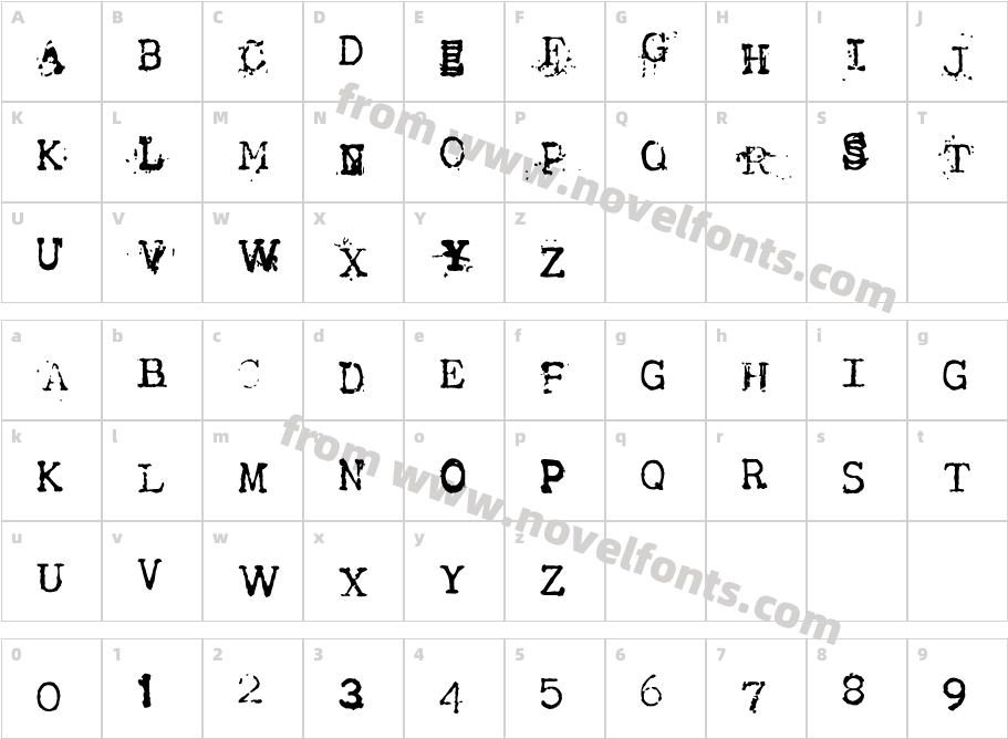 TractCharacter Map