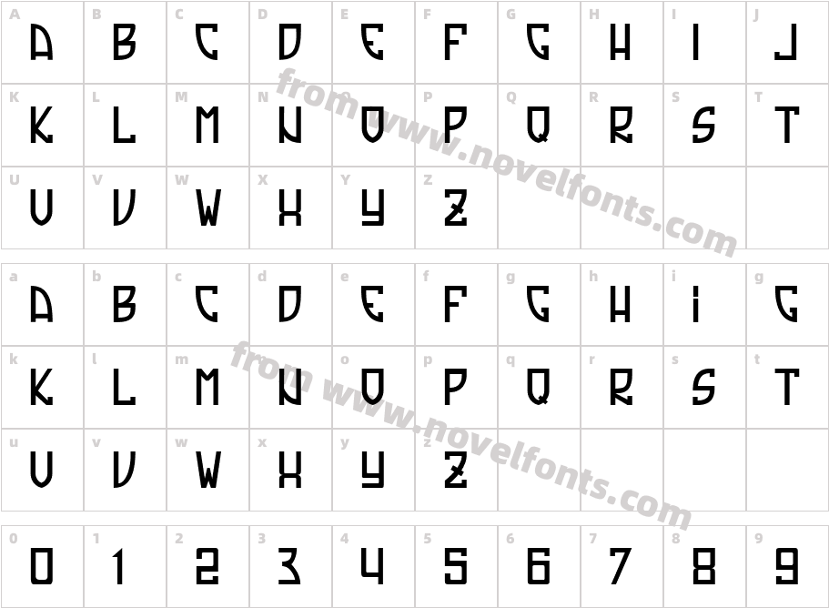 TradizioneCharacter Map