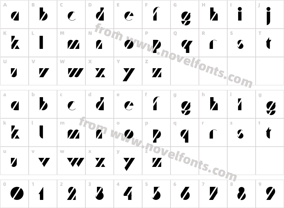 TrafaretCharacter Map