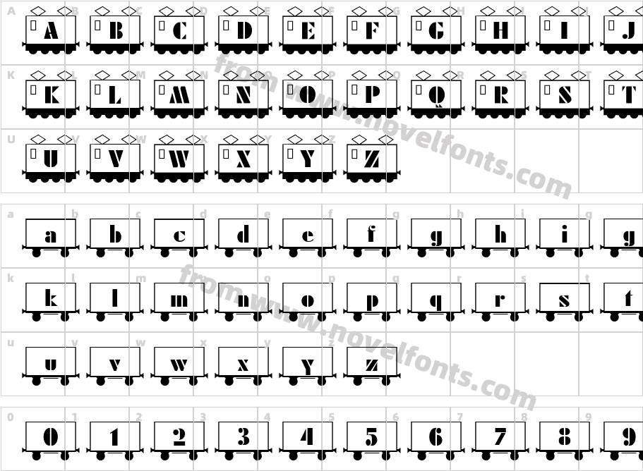 Train White BeckerCharacter Map