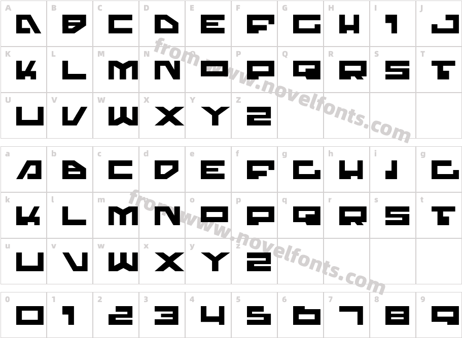 Trajia ExpandedCharacter Map