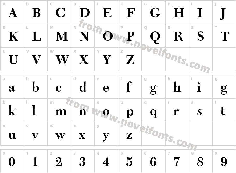 Transitional511BT BoldCharacter Map