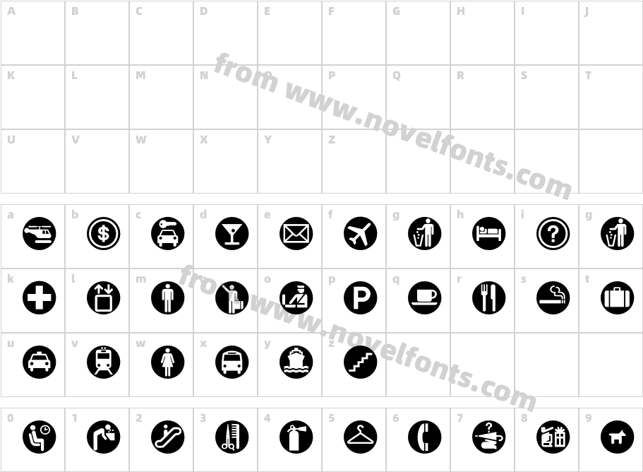 Transportation WhiteCharacter Map