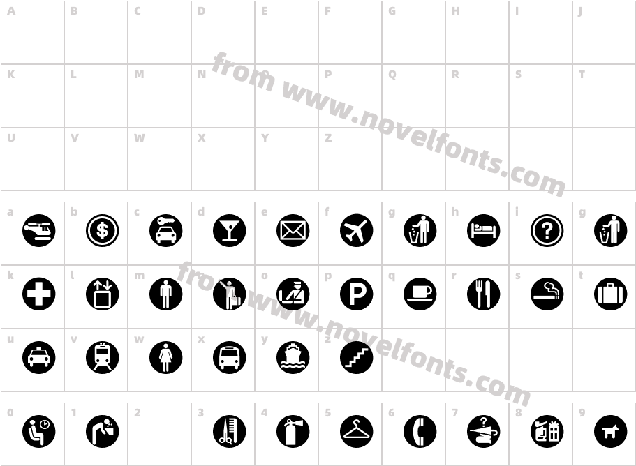 Transportation WhiteCharacter Map