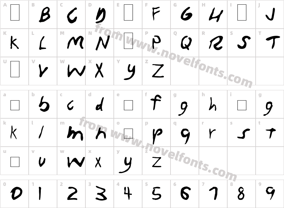 Treasure DemoCharacter Map