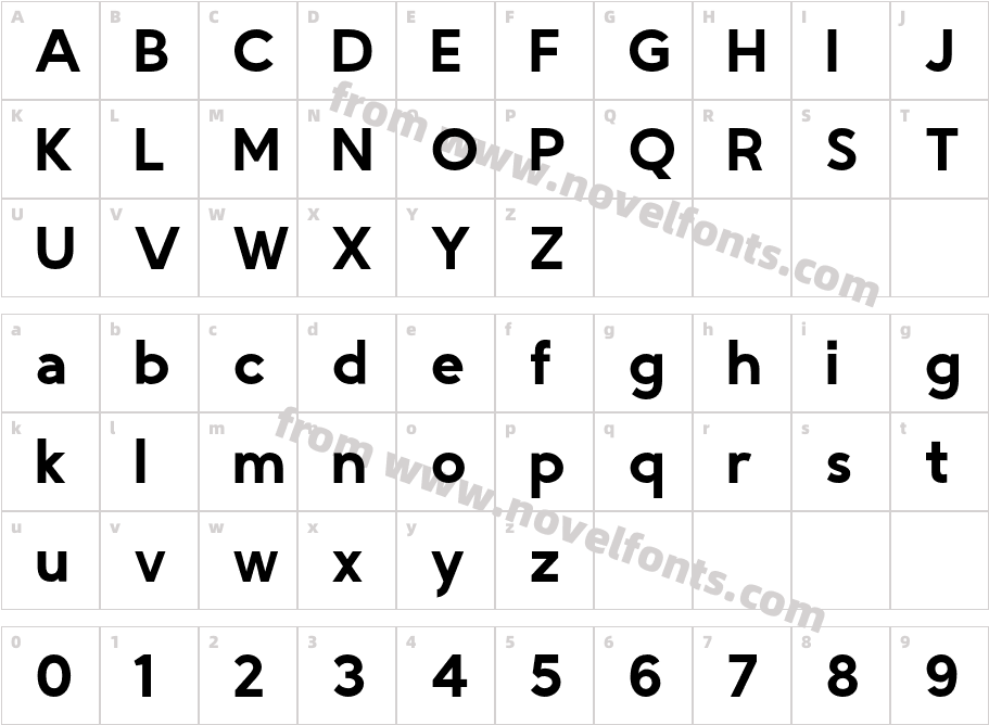 Triomphe BoldCharacter Map