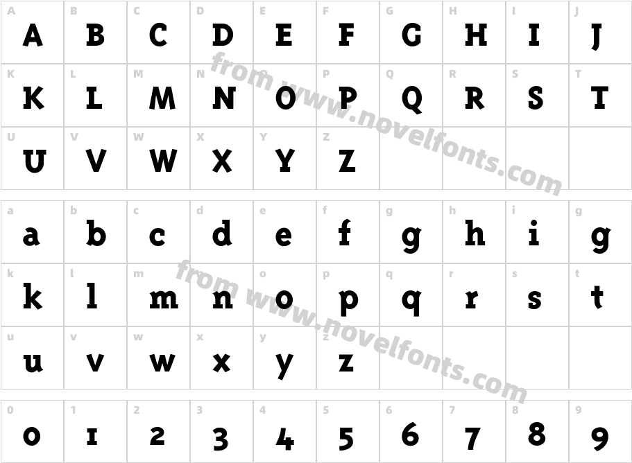 Triplex Serif Extra BoldCharacter Map