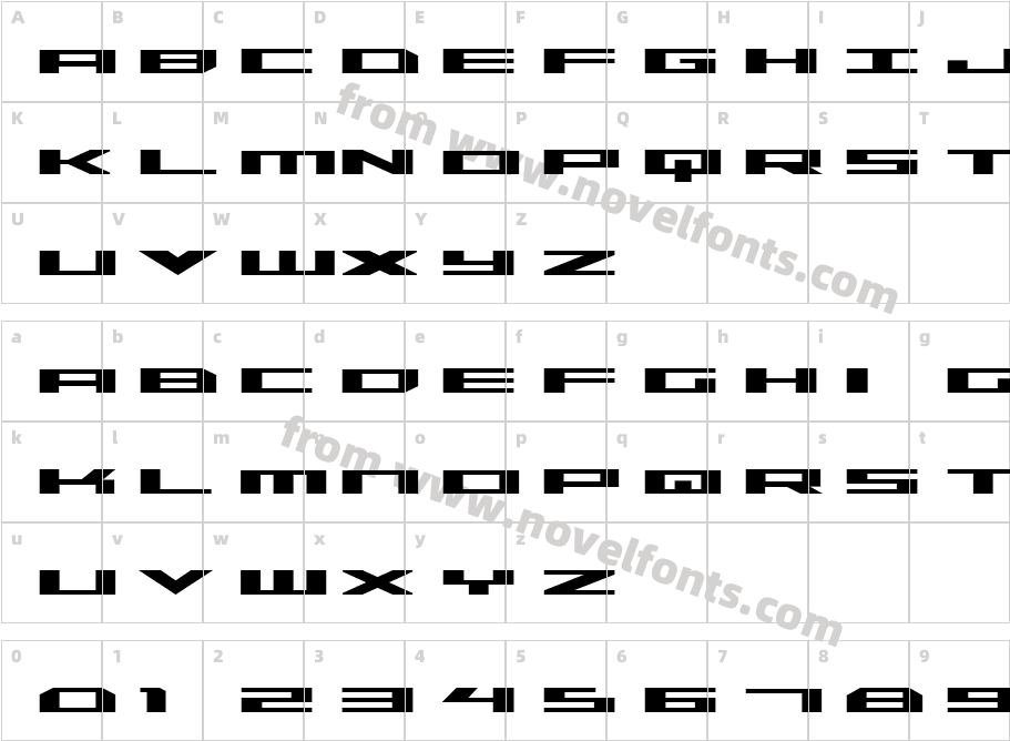 Trireme Expanded BoldCharacter Map