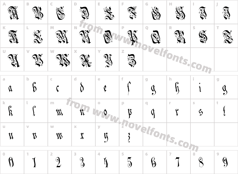 Trumpery03Character Map