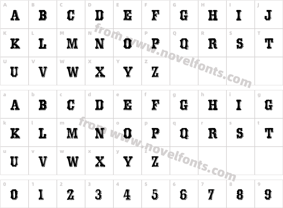 Type No11Character Map