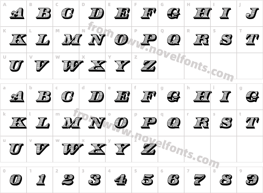 Type No13Character Map