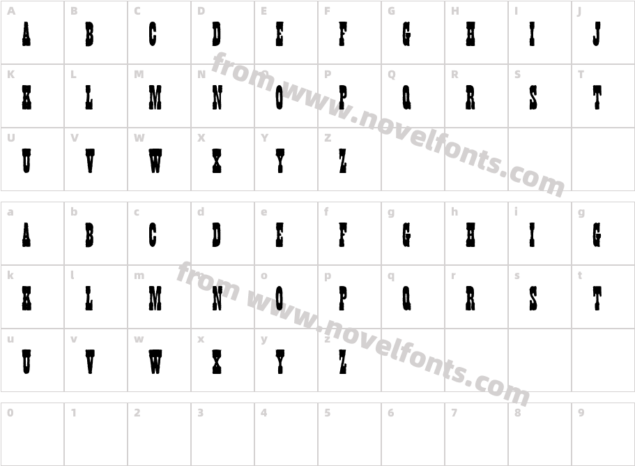 Type No14Character Map