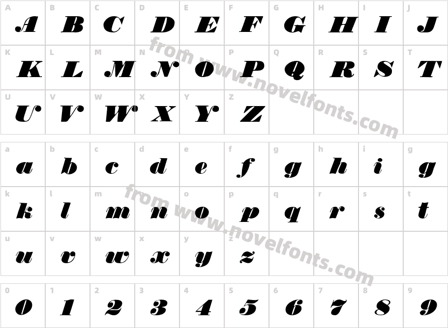 Type No9Character Map