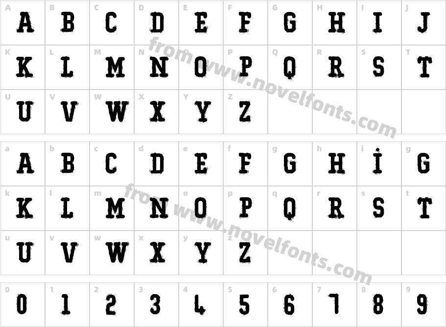 Typo College Rocking Rounded DemoCharacter Map