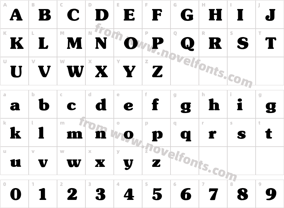 Typographer Subway BlackCharacter Map