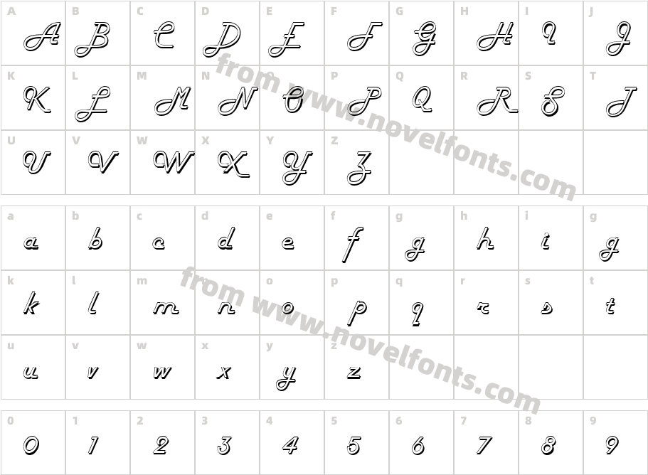 U Turn OutlineSSKCharacter Map