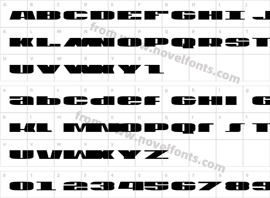 U.S.A.Character Map