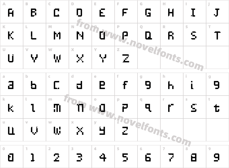 UNDATAMECharacter Map