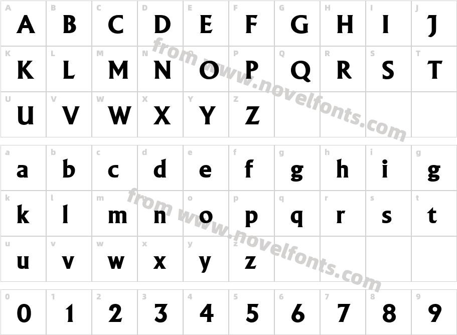 URW AlbireoT BoldCharacter Map