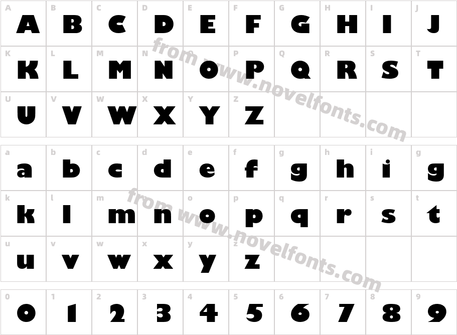 URW Galaxie No2T UltrCharacter Map